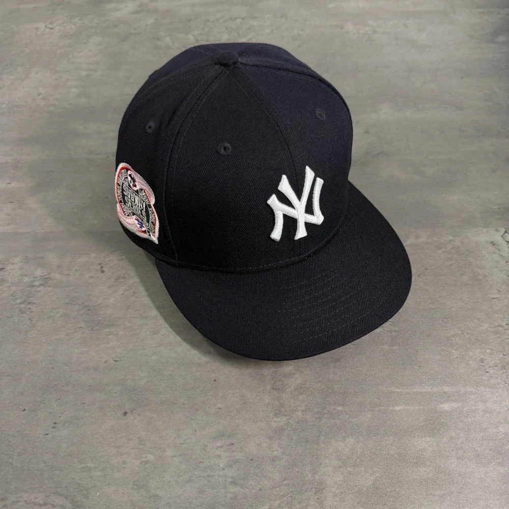 New Era 59FIFTY Hat Mens 7 3/8 Navy NY Yankees Subway Series Pink UV MLB Cap